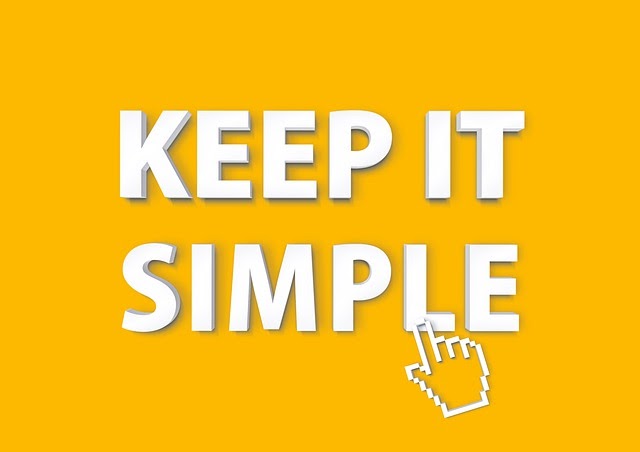 immagine con la scritta Keep it simple